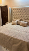 Premium King Size Embroidered Bedcover Set | 6-Piece Luxury Bedding