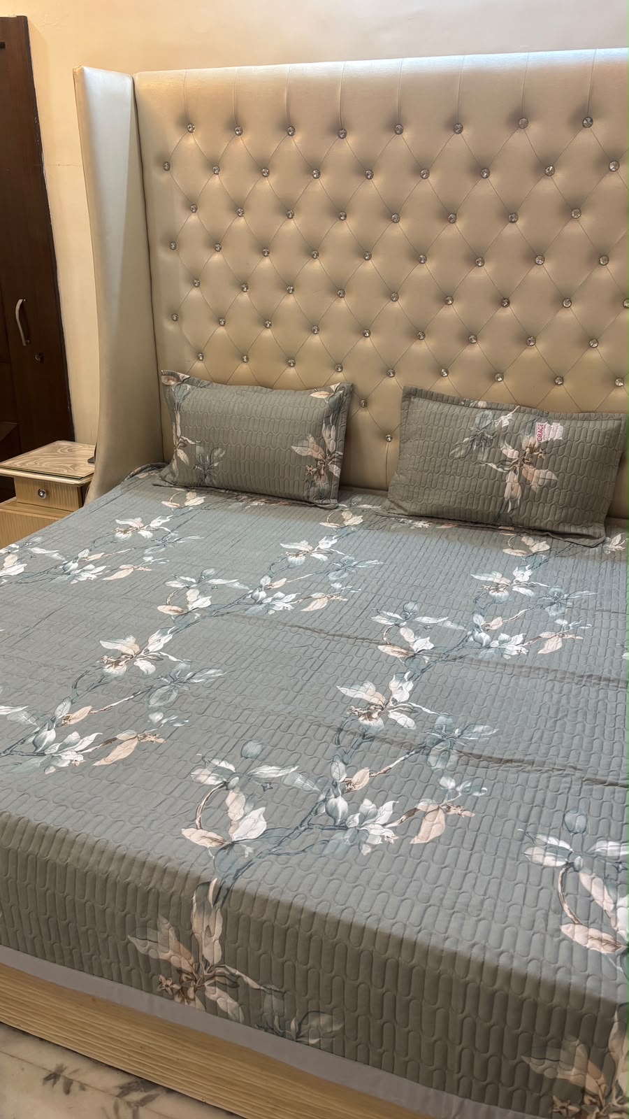 Premium Reversible Quilted Double Bedcover Set | 3-Piece Bedding