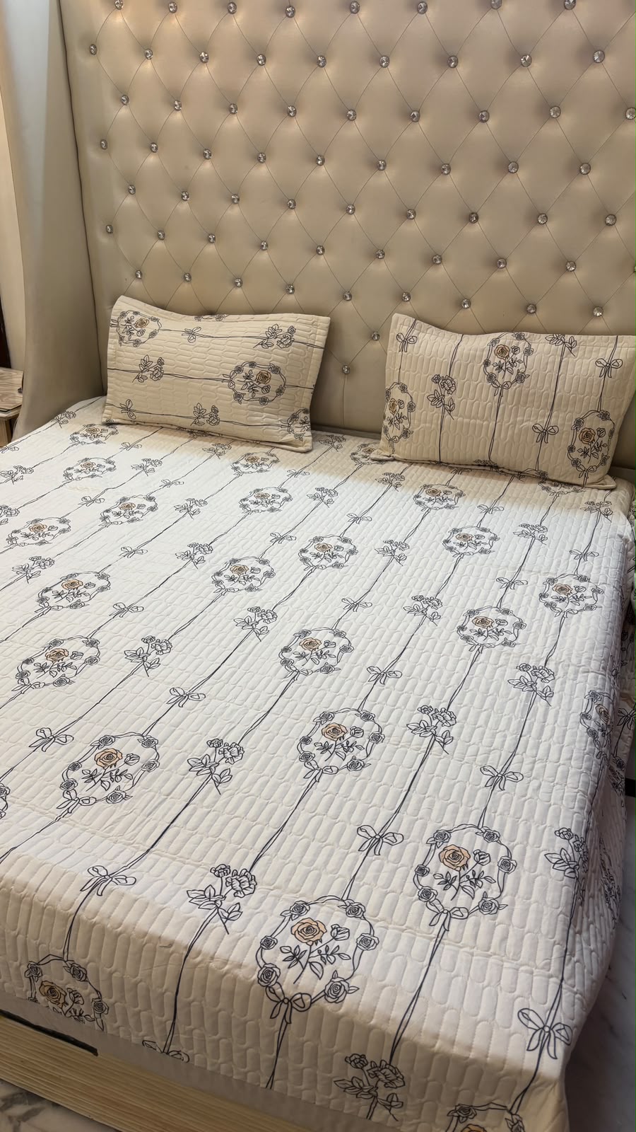 Premium Reversible Quilted Double Bedcover Set | 3-Piece Bedding