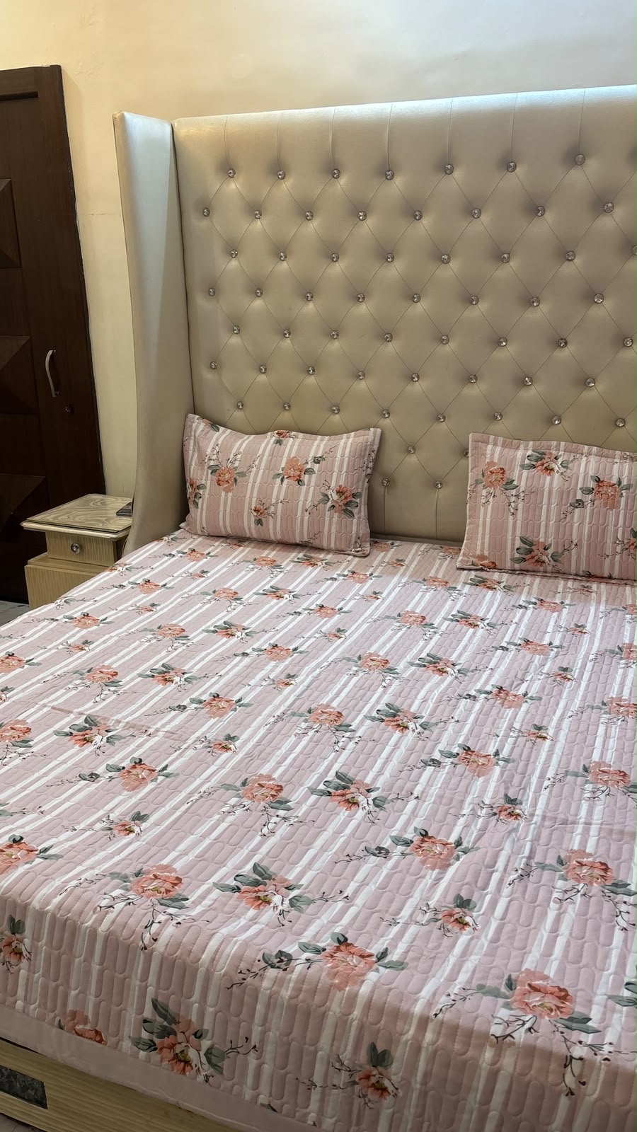 Premium Reversible Quilted Double Bedcover Set | 3-Piece Bedding