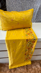 Premium 350 TC Pure Cotton Embroidered King Size Bedsheet Set