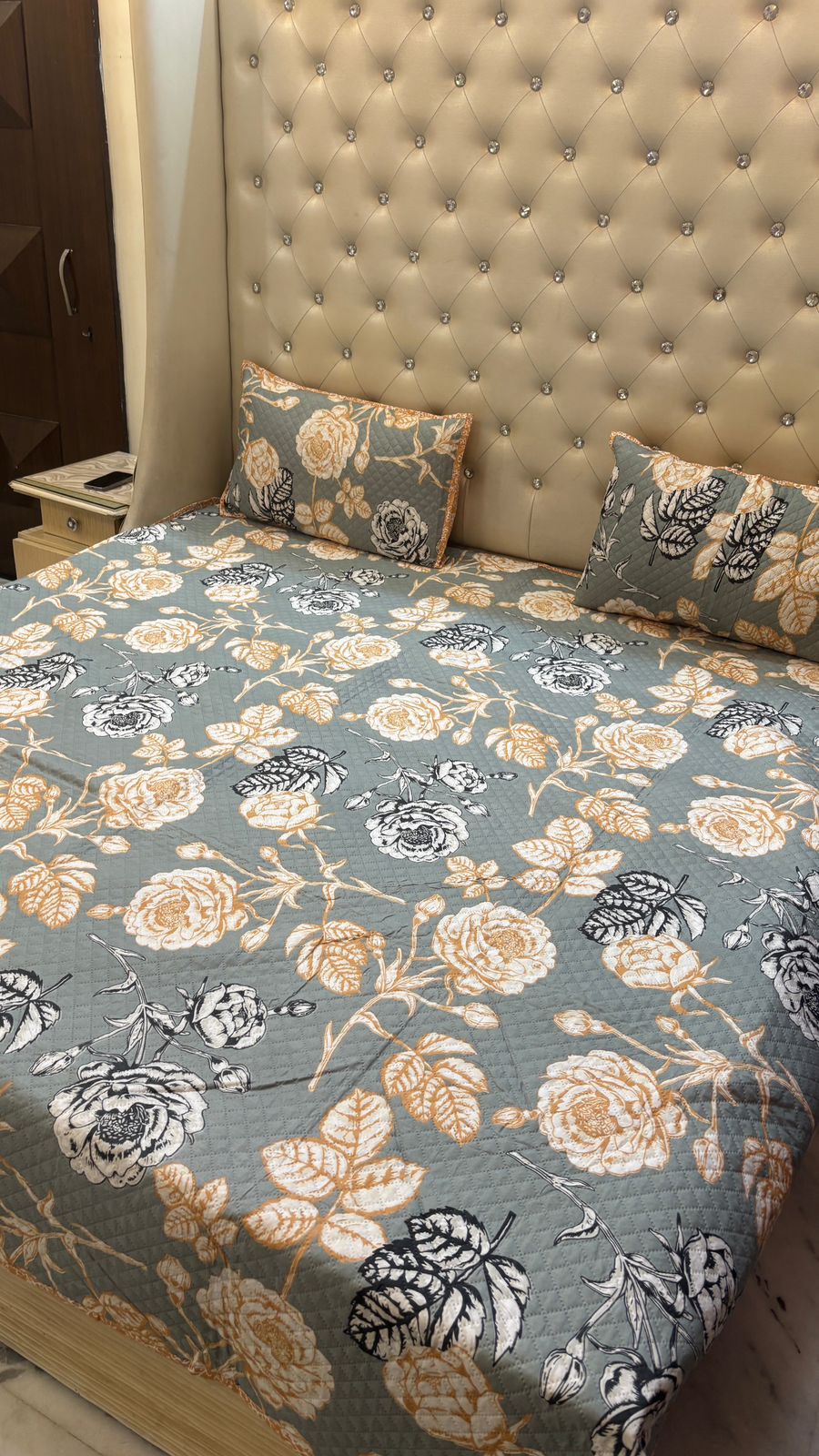 Reversible Quilted Bed Cover