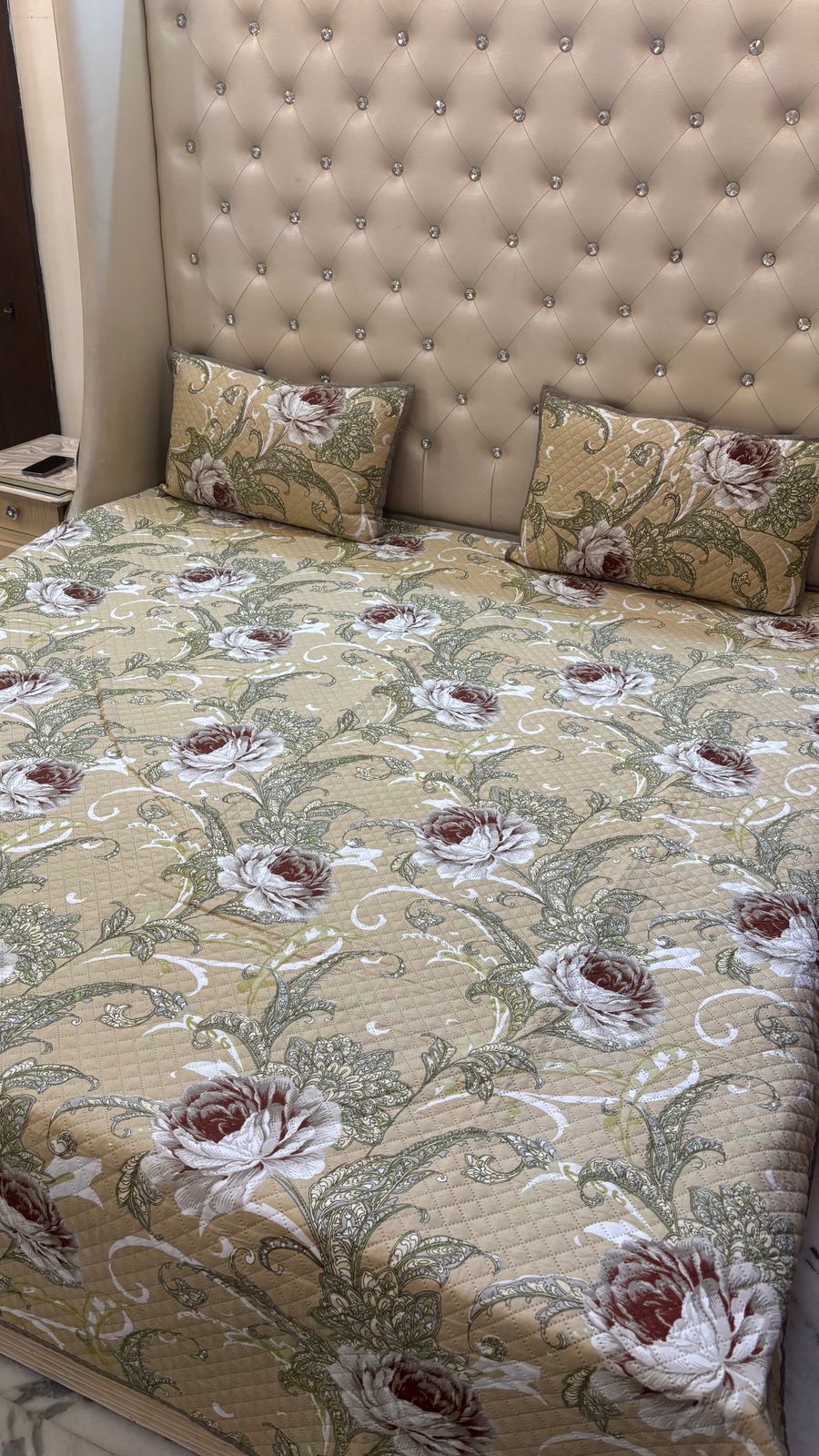 Reversible Quilted Bed Cover