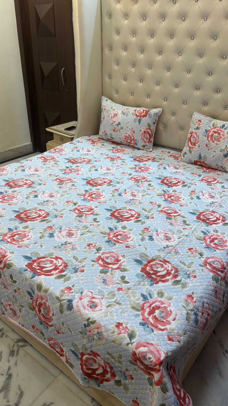 Reversible Quilted Bed Cover