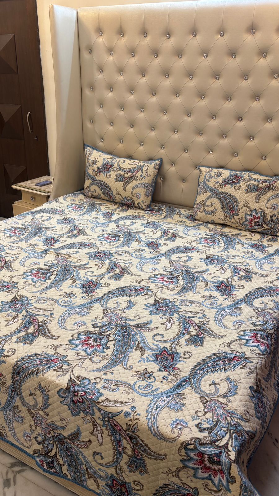 Reversible Quilted Bed Cover