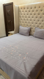 Embroidered Quilted Bedcover Set