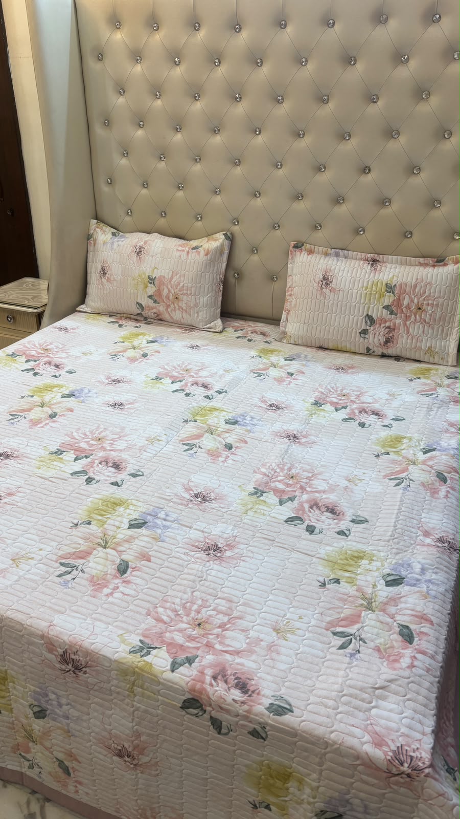 Premium Reversible Quilted Double Bedcover Set | 3-Piece Bedding