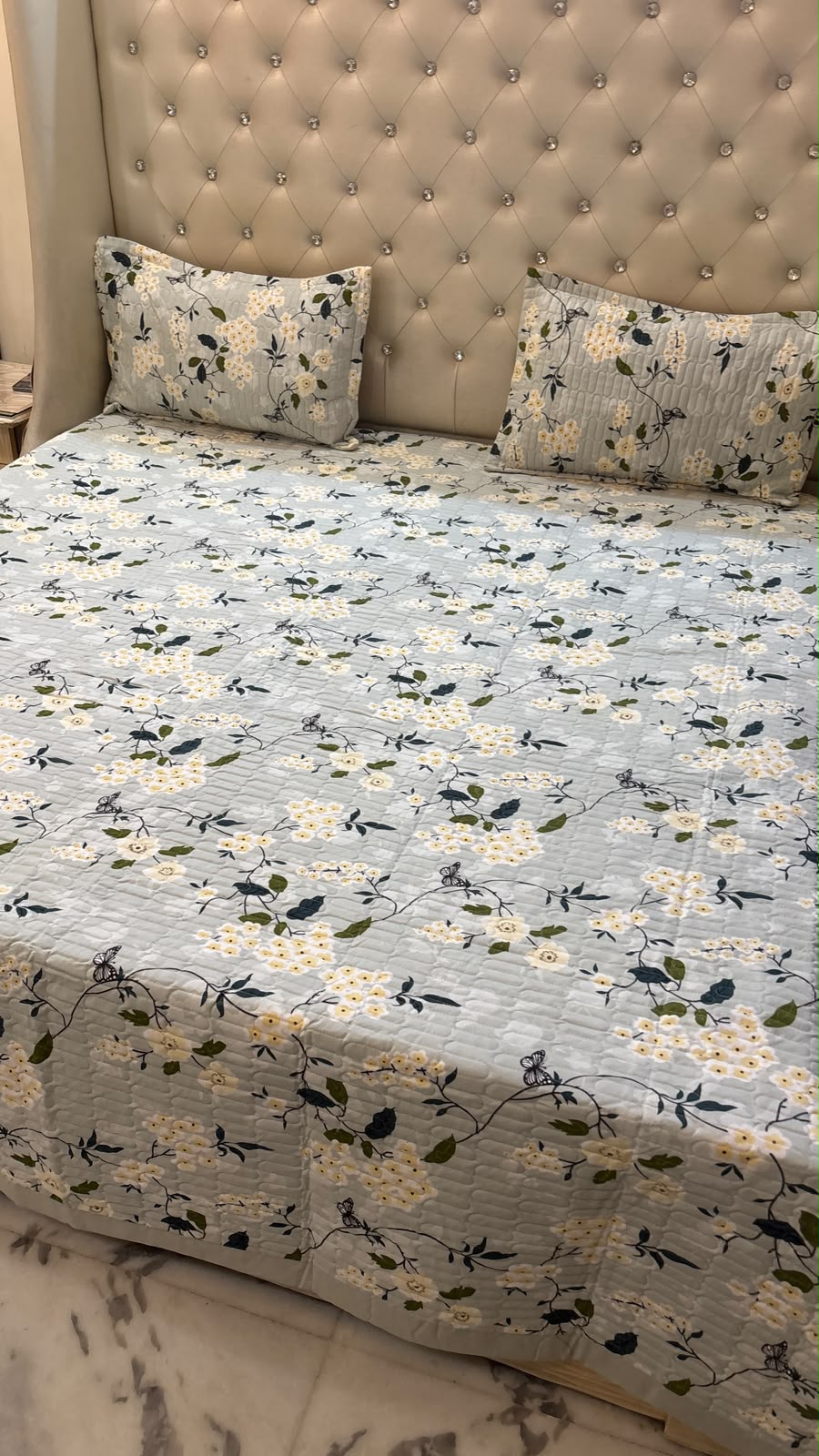 Premium Reversible Quilted Double Bedcover Set | 3-Piece Bedding