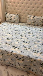 Premium Reversible Quilted Double Bedcover Set | 3-Piece Bedding
