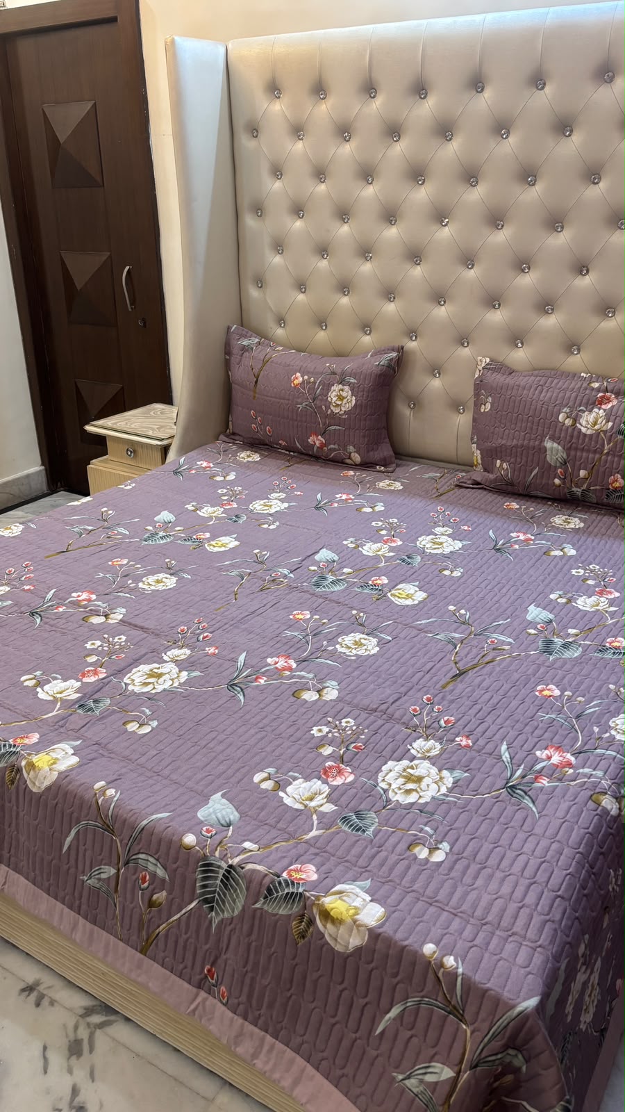 Premium Reversible Quilted Double Bedcover Set | 3-Piece Bedding